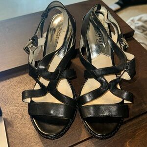 Black Michael Kors Wedge Sandal